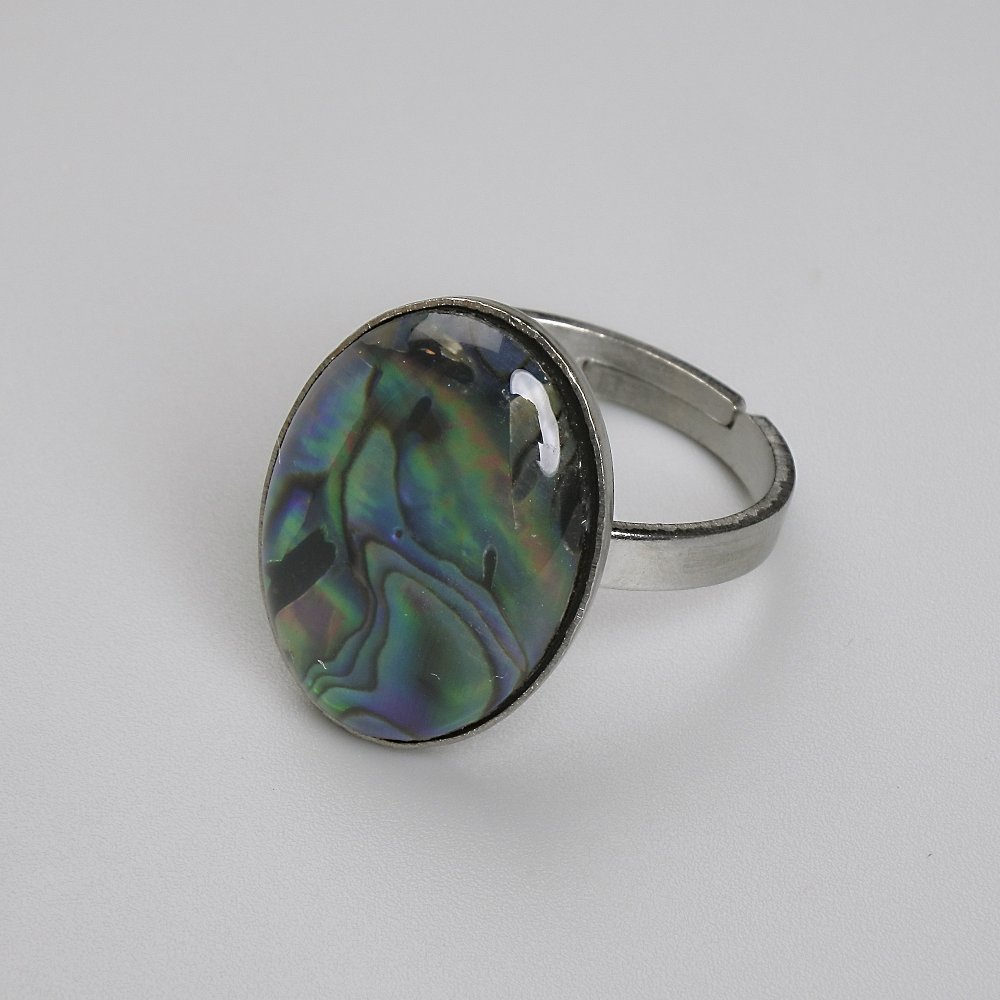 обеца халит овална 19×14 мм, без добавки, метал: сребрист