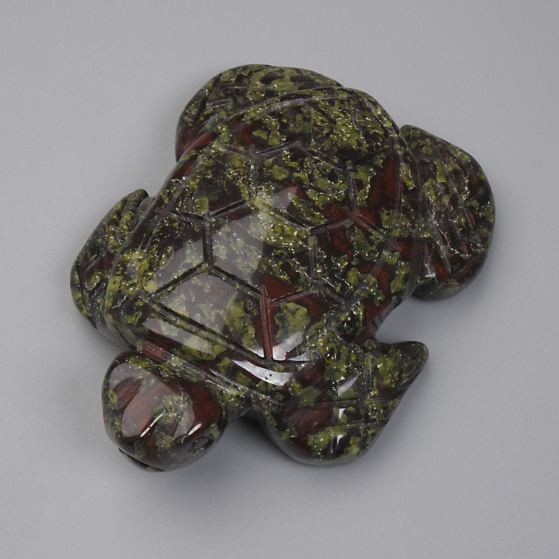 Сувенирна статуетка Черепаха от яшма Кръв дракона 55х42х18 мм+
