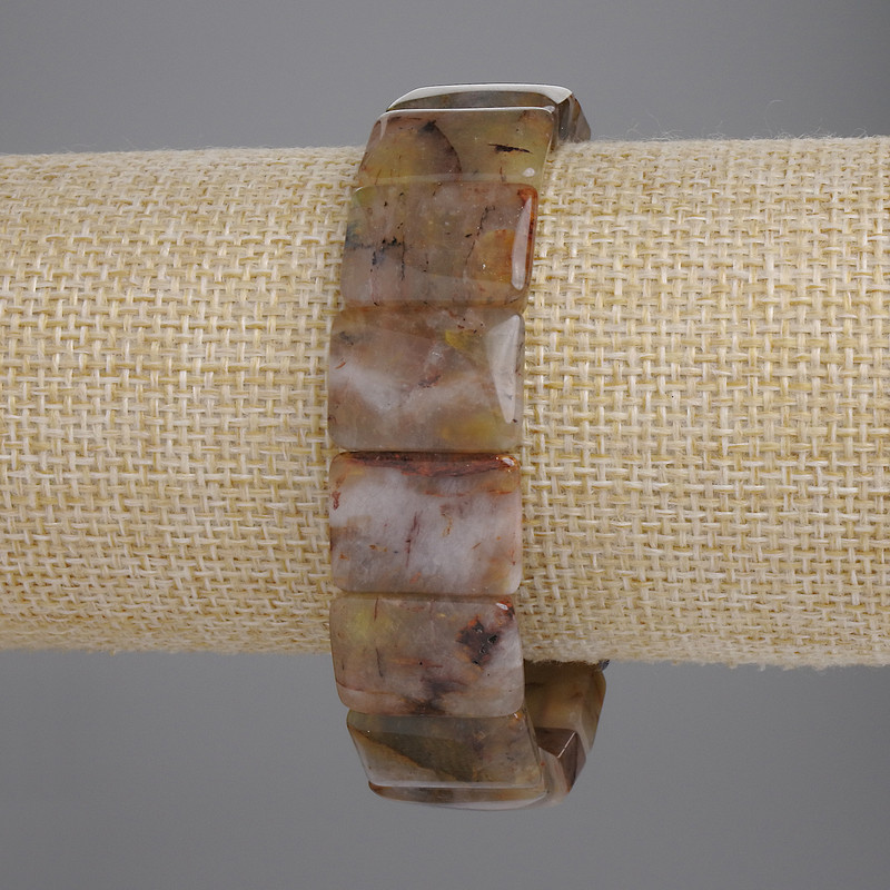 Гривна от петерсит, ланкова, диаметър 18×13 мм ±, дължина 18 см ±, еластичен шнур