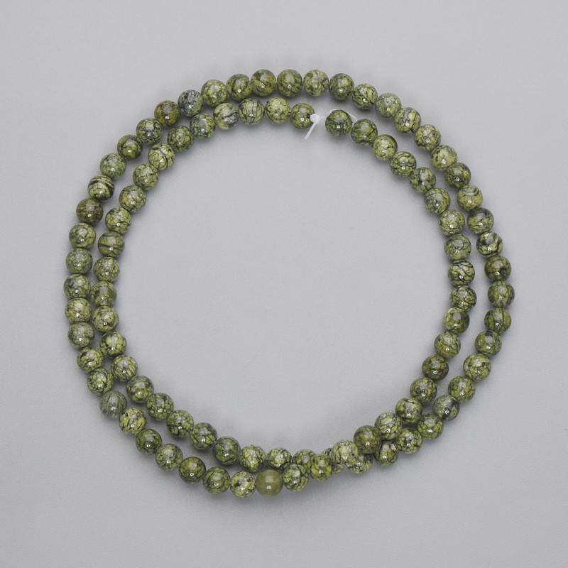 Мънисти серпентин – гладка топка, диаметър 4–5 мм, на конец, дължина 39 см