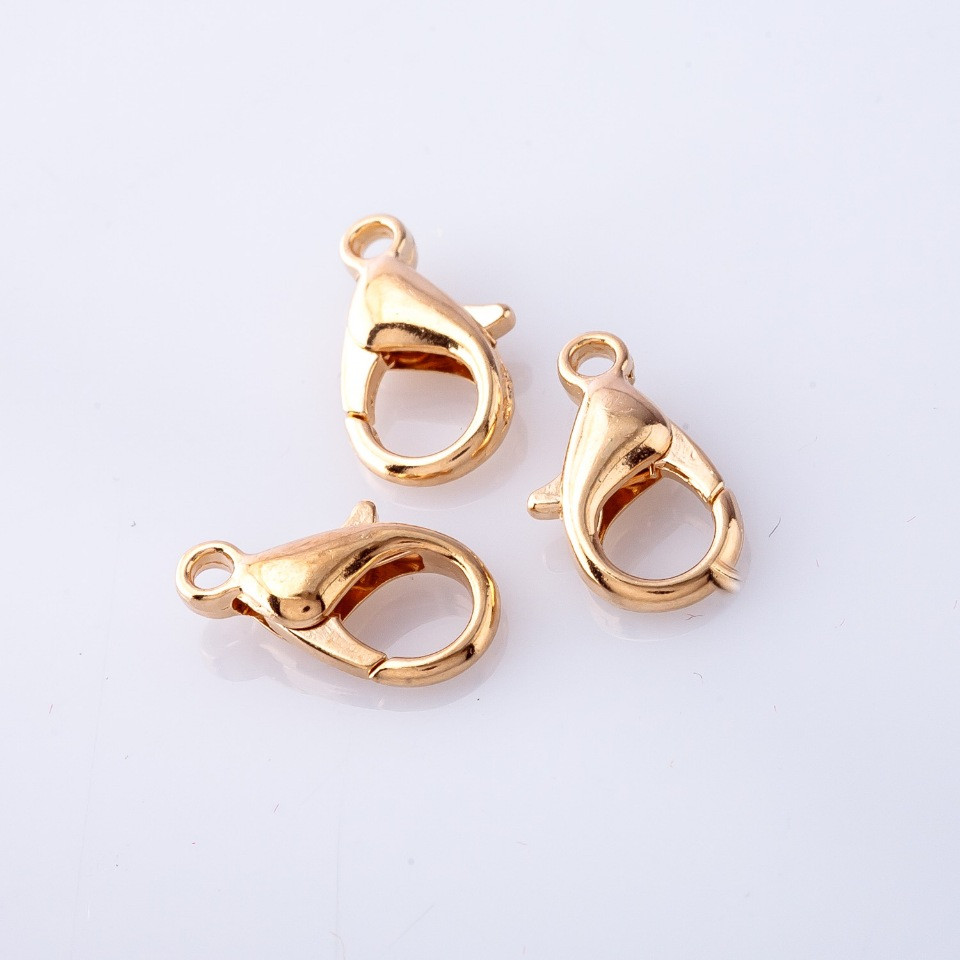 Цена за опаковка /10 бр. Карабинова закопчалка цвят „злато“ 14 мм