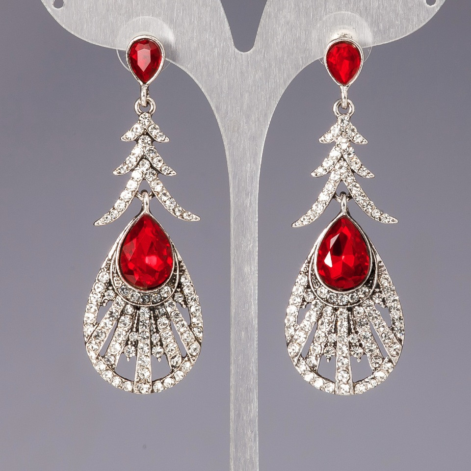 Обеци с кристали «люстри» «шанделиери» «Пищен век»