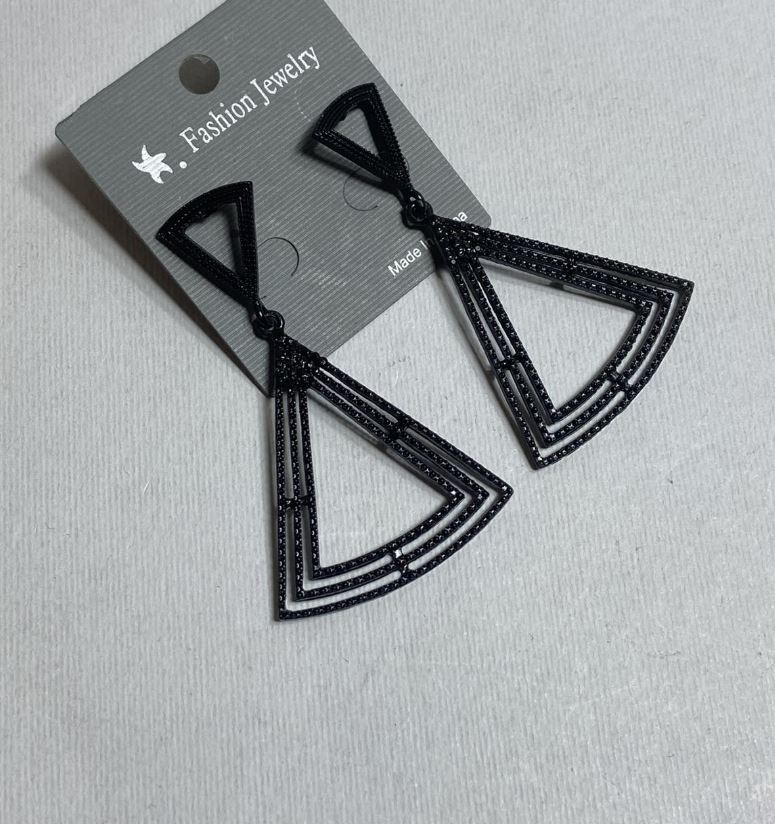 Дълги вечерни обеци, дължина 6,5 см