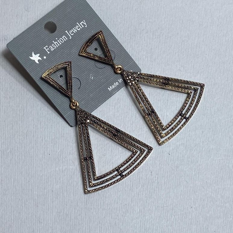 Дълги вечерни обеци, дължина 6,5 см