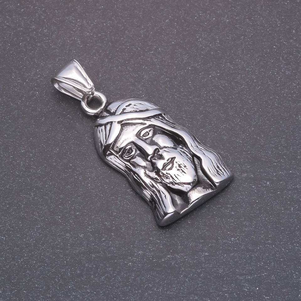 Кулон Лик сив метал 20×37×45 мм