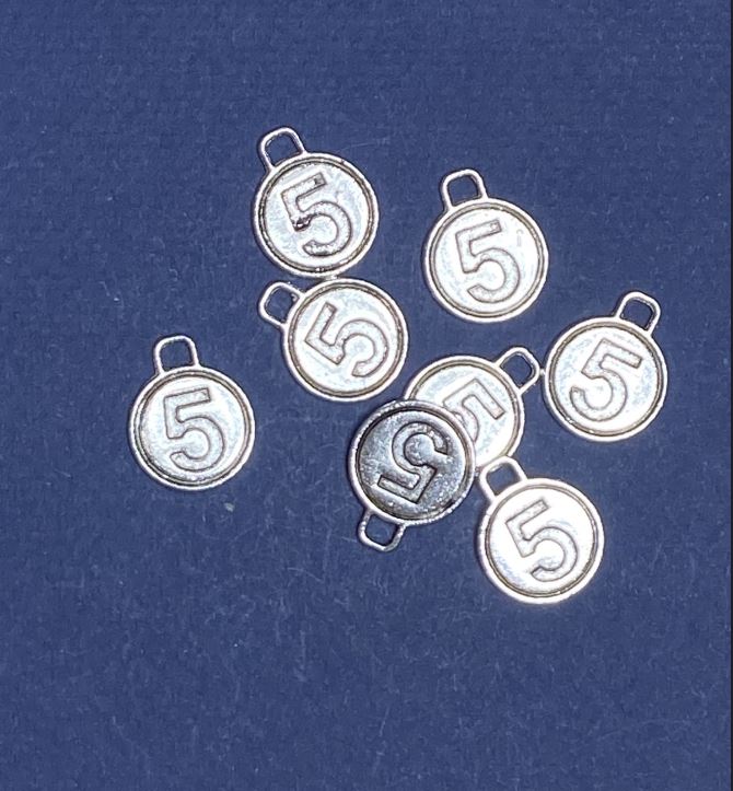 Фурнитура висулка номер Пет 15 мм фас. 20 г. ±12 бр