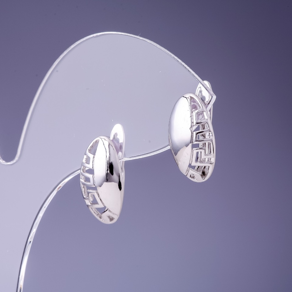 Обеци Xuping 16×8 мм родий