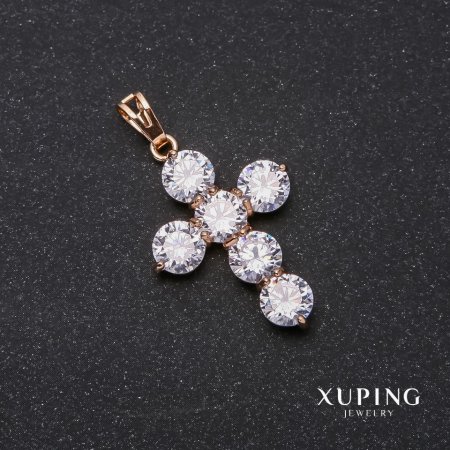 Кулон Xuping Кръст 23х32х40мм позлатен 18к