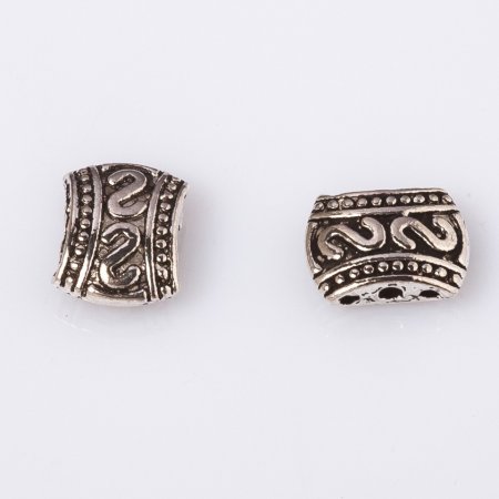 Разделител на редове за една нишка «S» с узор, метал 11×8 мм, фас. 20 г (±14 бр)