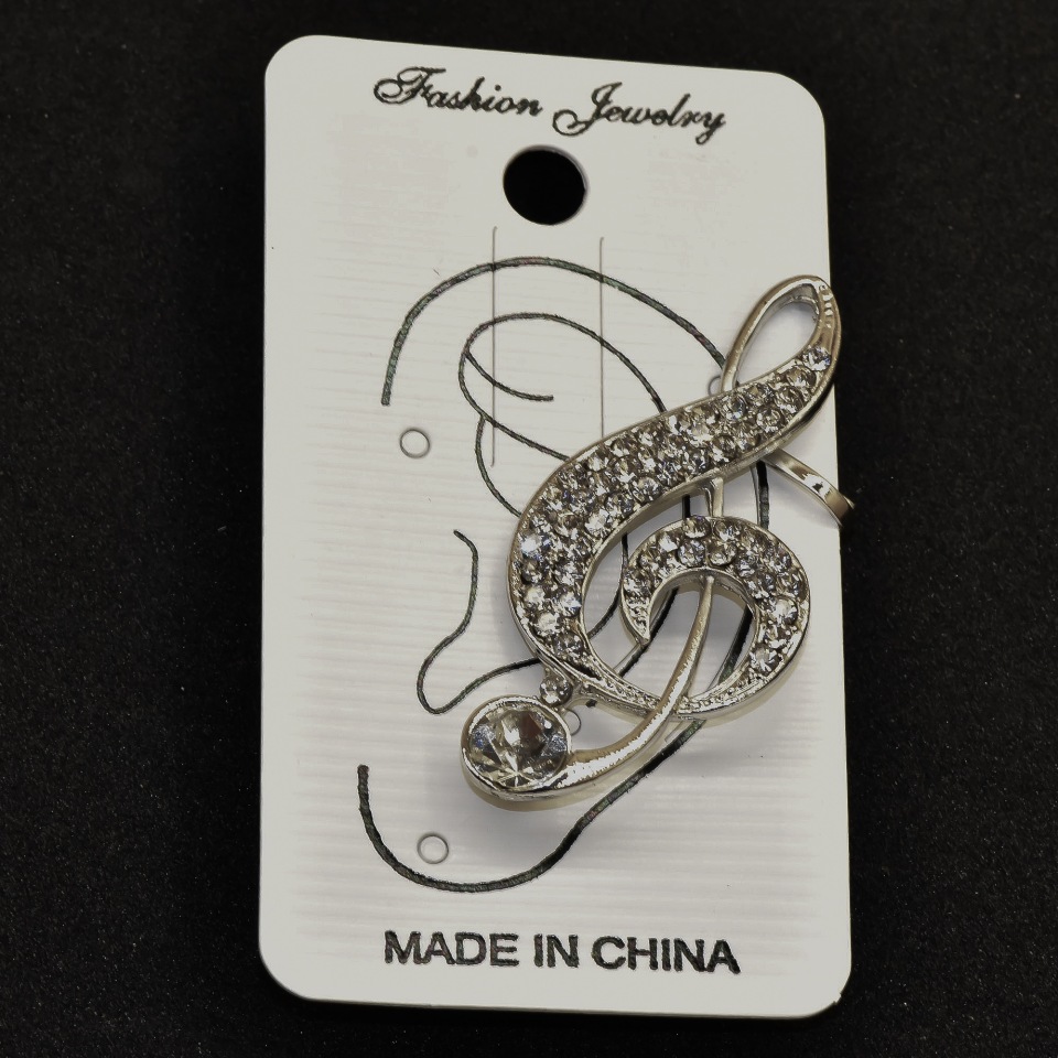 Каф за ухото, дължина 42 мм, бял метал