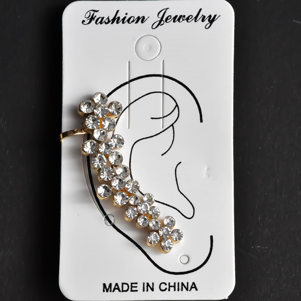 Каф за ухото, дължина 40 мм, жълт метал