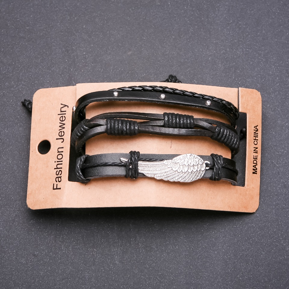 Мъжка гривна «Тройка Крило» с регулируемо затягане