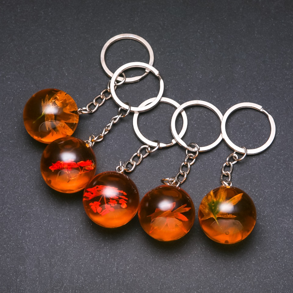 Ключодържател Цветя в смолата – асортимент, дължина 9 см (цена за 1 бр.)