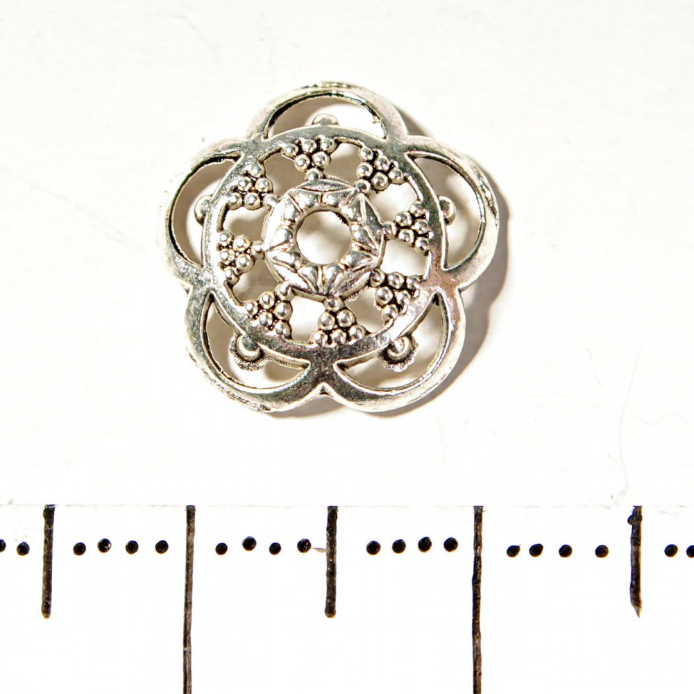 Фурнитура «Капачка за мъниста – декоративна вставка», диаметър 12 мм, фас. 20 г + -35 бр.