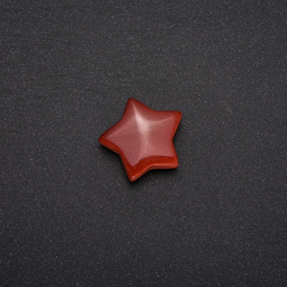 Сувенирен камък Авантюрин Златен пясък във формата на звезда 28х28х10(±)мм