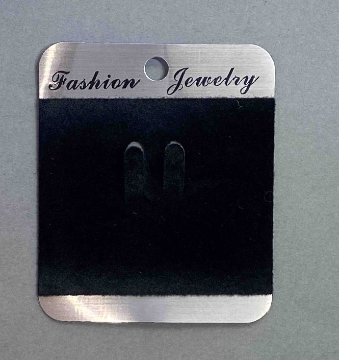 Планшетка за брошка черен кадифе 7×6 см черна пластмаса 100 бр