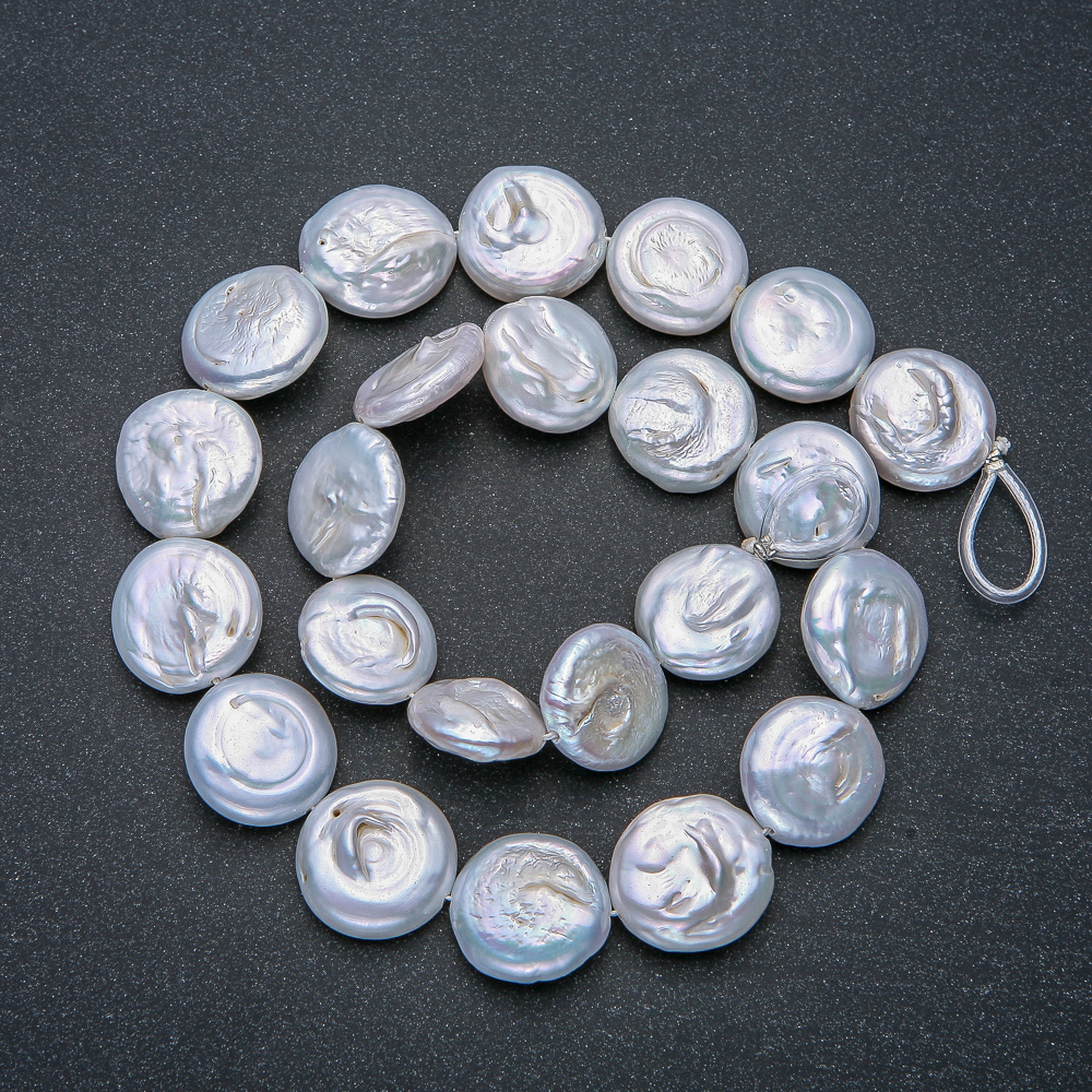 Нишка барокови перли, диаметър 16 мм, дължина 42 см ± с бензинов отлив