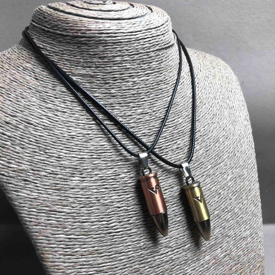 Парни медальони „Куля“ златист и бронзов метал 45×10 мм, дължина 45–50 см