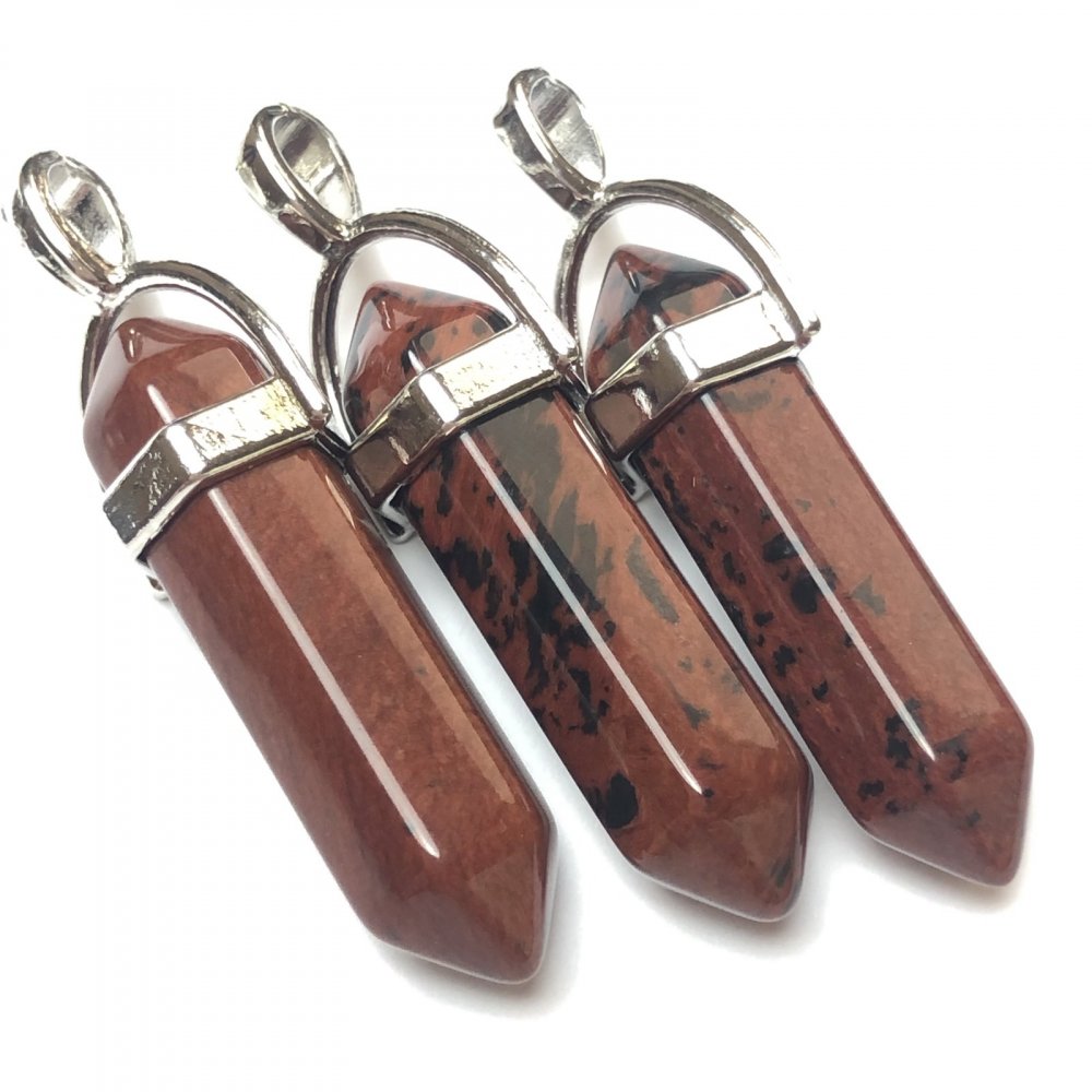 Висулка «Шестоъгълник обсидиан» 40×9 мм+