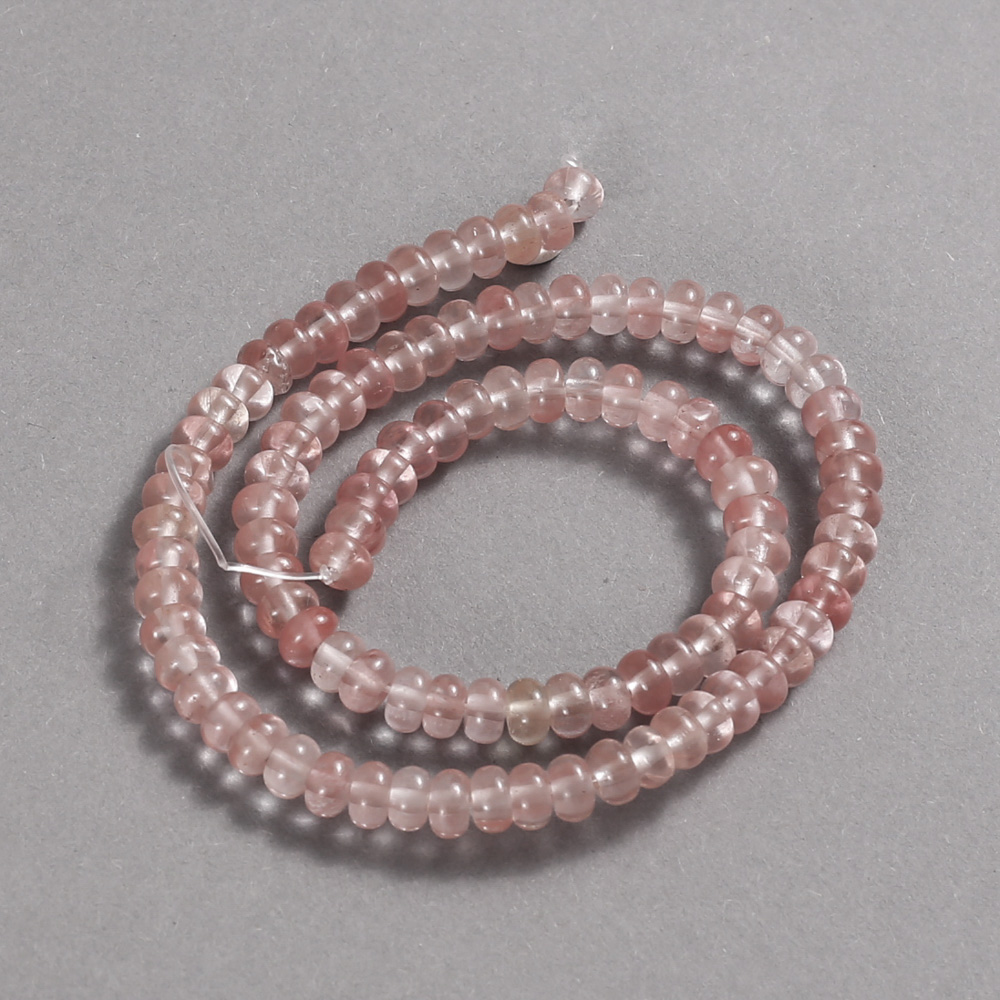 Халцедонови мъниста на конец, диаметър 6×4 мм, дължина 39 см