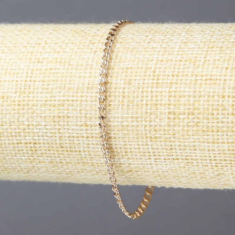 Браслет Xuping позлата 18К с бели стрази, дебелина 3 мм + -, дължина 18 см +