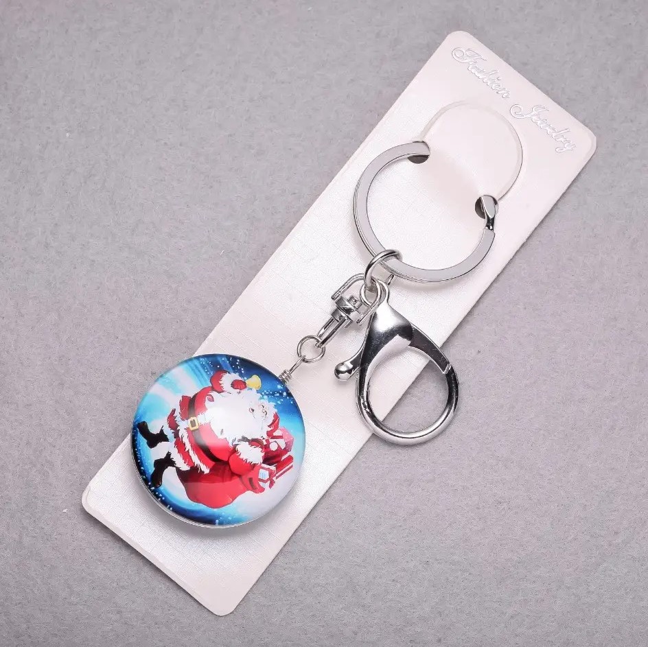 Брелок Новий рік Дід мороз з мішком подарунків, довжина 10см