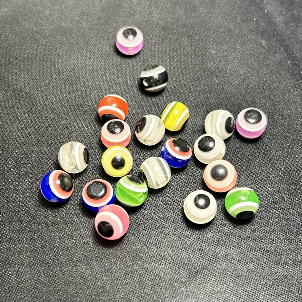 Асортимент от мъниста с диаметър 10 мм, фас. 50 бр., 30 г