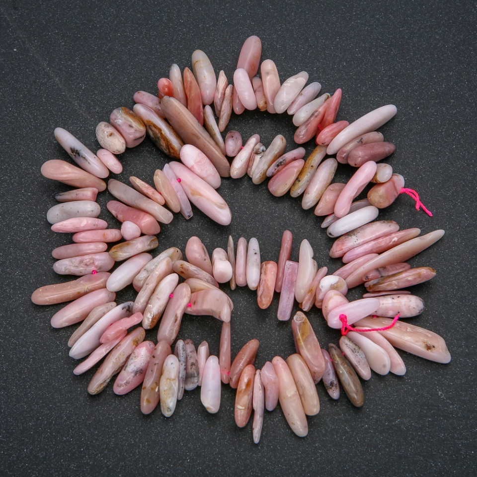 Нитка натурального каменю Опал крихта "голка", діаметр 18х6мм, довжина 41см +