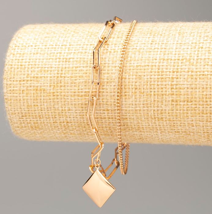 Браслет Xuping позлата 18К, дължина 17–21 см, дебелина 5 мм +