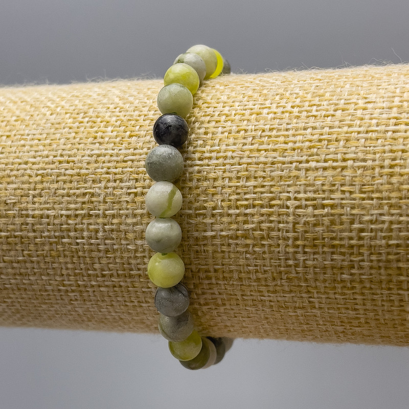 Браслет «Офит» (изкуствен акрил) гладко мънисто, диаметър 6,5 мм, дължина 18 см (еластична основа)