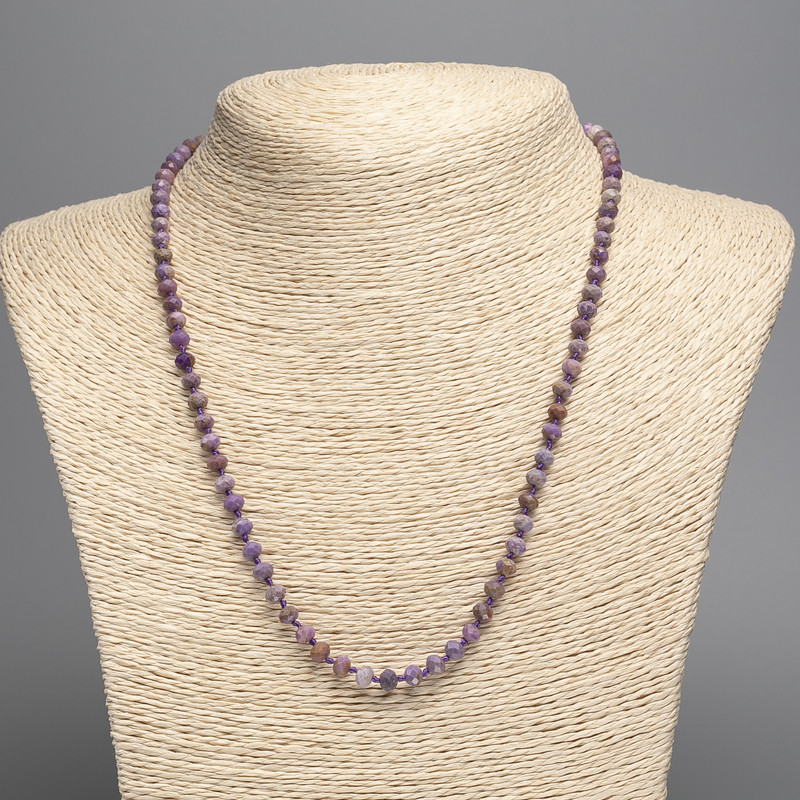 Мънисто от естествен камък фосфосидерит, грановано рондел, диаметър 4×5 мм, дължина 48 см +